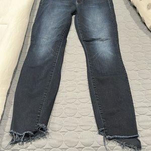 MOTHER The Stunner Zip Two Step Fray Jeans in Last Call wash